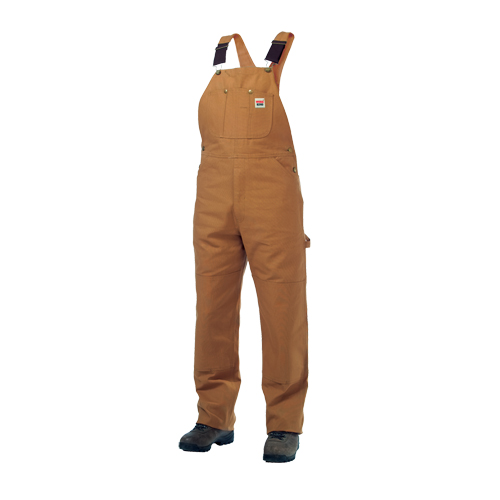 Unlined Duck Overalls, Men's, Large, Brown TGS INDUSTRIEL