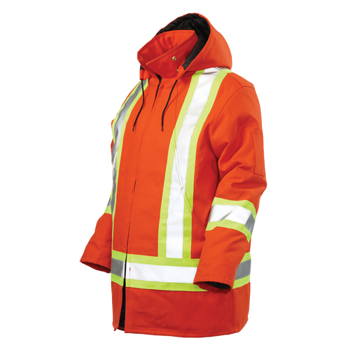 Parka de s&eacute;curit&eacute;, Orange haute visibilit&eacute;, Grand TGS INDUSTRIEL