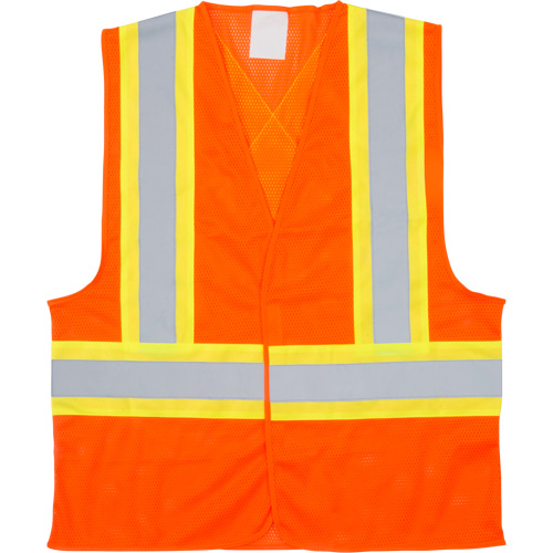 Veste de s&eacute;curit&eacute; pour la circulation, Orange haute visibilit&eacute;, Moyen, Polyester TGS INDUSTRIEL