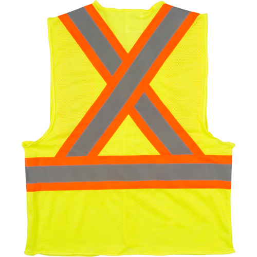Veste de s&eacute;curit&eacute; pour la circulation, Jaune lime haute visibilit&eacute;, Moyen, Polyester TGS INDUSTRIEL
