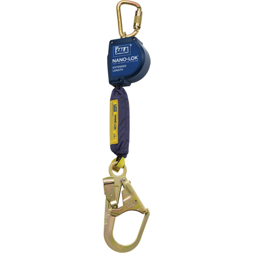 Nano-Lok Extended Length Self-Retracting Lifeline, 9', Polyester/Web, Swivel TGS INDUSTRIEL