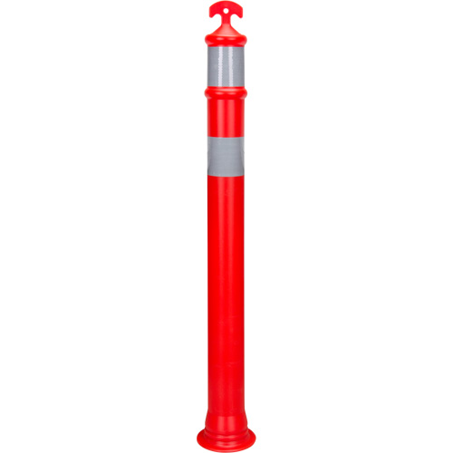 Poteau d&eacute;lin&eacute;ateur &agrave; visibilit&eacute; &eacute;lev&eacute;e &agrave; dessus en T, 42" h, Orange TGS INDUSTRIEL