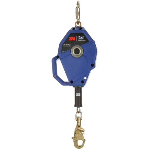 Cordage de s&eacute;curit&eacute; autor&eacute;tractable avec verrouillage intelligent, 20', Acier galvanis&eacute;, Pivotant TGS INDUSTRIEL