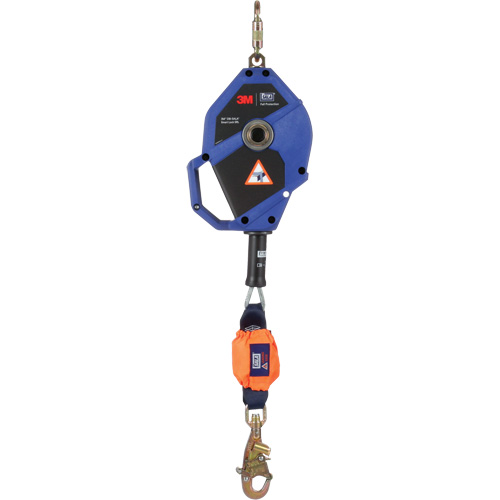 Cordage de s&eacute;curit&eacute; autor&eacute;tractable avec verrouillage intelligent, 30', Acier inoxydable, Pivotant TGS INDUSTRIEL