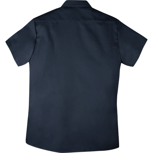 Chemise de travail &agrave; manches courtes en tissu crois&eacute; avec boutons-pression, Hommes, Petit, Bleu marine TGS INDUSTRIEL