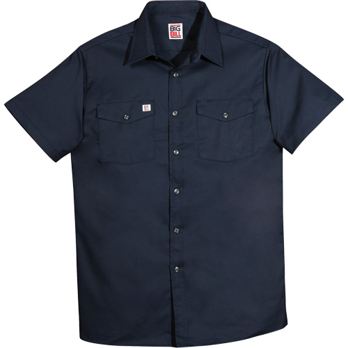 Chemise de travail &agrave; manches courtes en tissu crois&eacute;, Hommes, 4T-Grand, Bleu marine TGS INDUSTRIEL