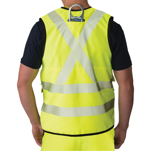 Veste antid&eacute;chirure pour arpenteur, Jaune lime haute visibilit&eacute;, Petit, Polyester TGS INDUSTRIEL