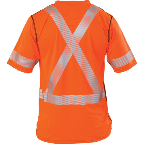 T-shirt &agrave; manches courtes haute visibilit&eacute; Polartec Power Grid, Polyester, 2T-Grand, Orange TGS INDUSTRIEL