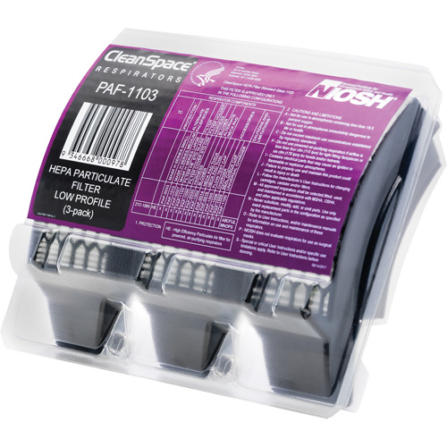 Filtres HEPA minces, Particules, Paquet de 3 TGS INDUSTRIEL