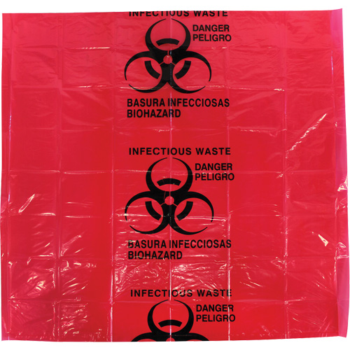 Dynamic Hazardous Waste Bags, Infectious Waste, 24" L x 24" W, 12 microns TGS INDUSTRIEL
