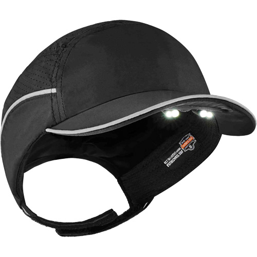 Casque antichocs l&eacute;ger avec lampe DEL 8965 Skullerz, Noir TGS INDUSTRIEL