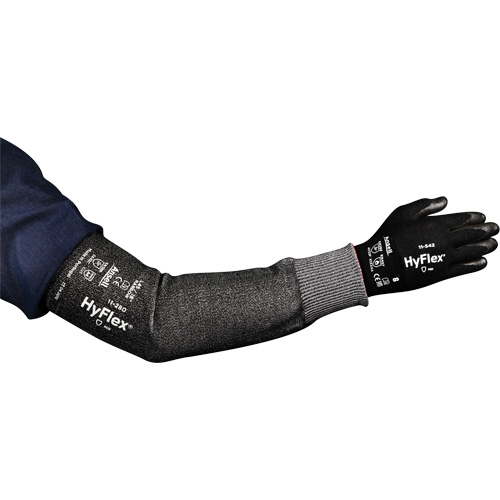 HyFlex&reg; 11-280 Series Narrow Cut Resistant Sleeve, Intercept, 12", ASTM ANSI Level A4, Grey TGS INDUSTRIEL