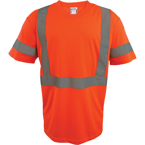 Chemise de s&eacute;curit&eacute; &agrave; manches courtes, Polyester, 2T-Grand, Orange haute visibilit&eacute; TGS INDUSTRIEL