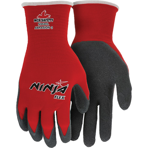 Gants enduits Flex Ninja, Grand, R&ecirc;vetement Latex de caoutchouc, Calibre 15, Enveloppe en Nylon TGS INDUSTRIEL