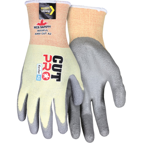 Gants enduits r&eacute;sistant &agrave; la coupe Cut Pro, Taille Moyen, Calibre 15, Rev&ecirc;tement Polyur&eacute;thane, Enveloppe en Kevlar, ASTM ANSI niveau A2 TGS INDUSTRIEL