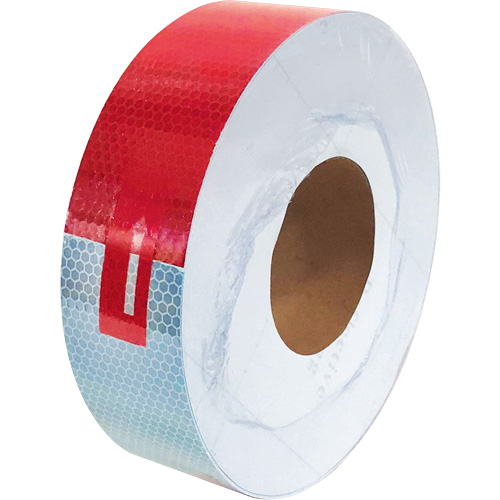 Ruban de marquage &agrave; grande visibilit&eacute;, 2" la x 150' lo, Rouge & blanc TGS INDUSTRIEL