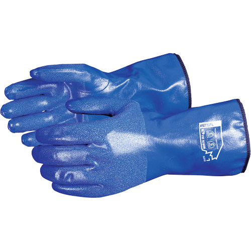 North Sea Chemical Resistant  Gloves, Size Small, 11" L, Nitrile, Fleece Inner Lining, Winter Weight TGS INDUSTRIEL
