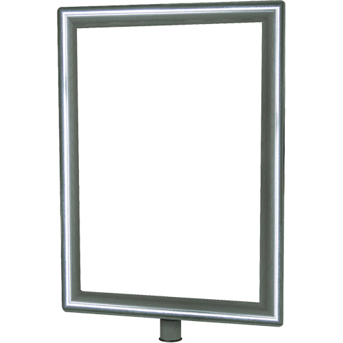 Porte-enseigne vertical robuste pour montant classique, Chrome poli TGS INDUSTRIEL