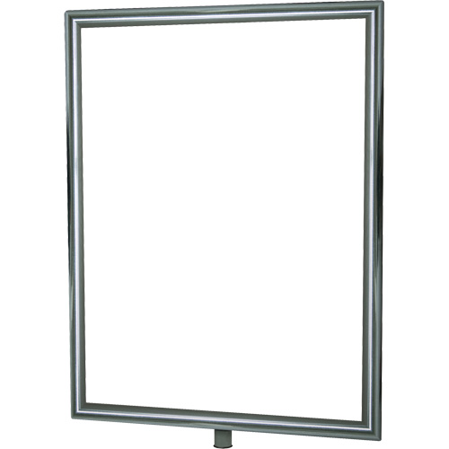 Porte-enseigne vertical robuste pour montant classique, Chrome poli TGS INDUSTRIEL