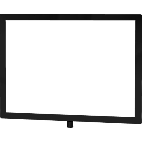 Porte-enseigne horizontal robuste pour montant classique, Noir TGS INDUSTRIEL