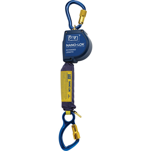 Nano-Lok Extended Length Self Retracting Lifeline, 10', Dyneema&reg;, Swivel TGS INDUSTRIEL