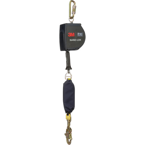 Nano-Lok Extended Length Self Retracting Lifeline, 15', Galvanized Steel, Swivel TGS INDUSTRIEL