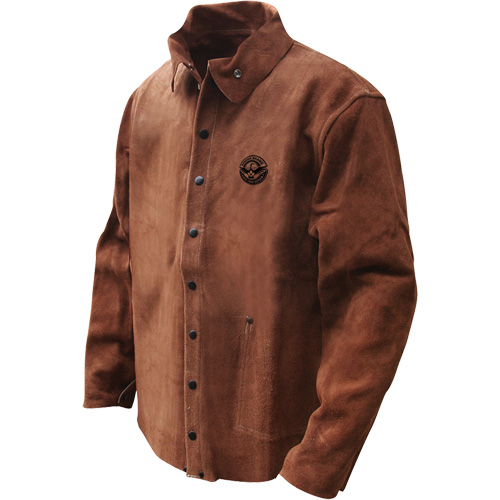 Gander Brand Split Cowhide Welding Jacket, Leather, 4X-Large, Brown TGS INDUSTRIEL