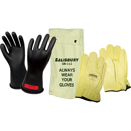 Salisbury  Electrical-Insulating Glove Kit, ASTM Class 0, Size 9, 11" L TGS INDUSTRIEL