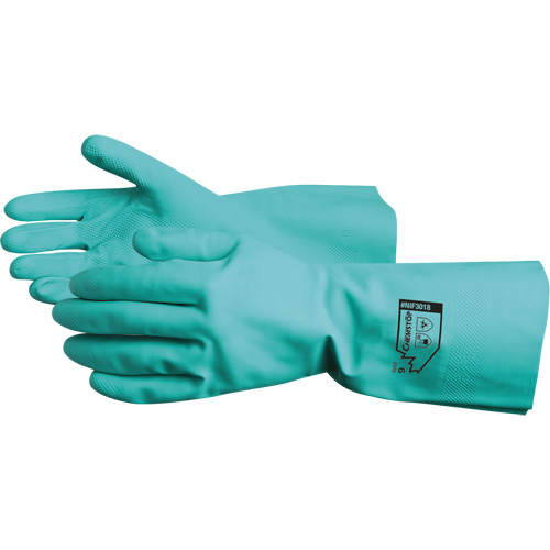 Gants r&eacute;sistants aux produits chimiques Chemstop, Taille 7, 12" lo, Nitrile, Doublure en Ouat&eacute;e, 15 mils TGS INDUSTRIEL