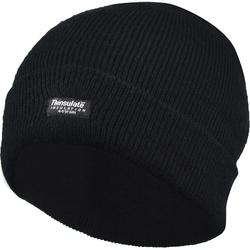 Tuque doubl&eacute;e &agrave; rebord, Doublure en Thinsulate, Taille unique, Noir TGS INDUSTRIEL