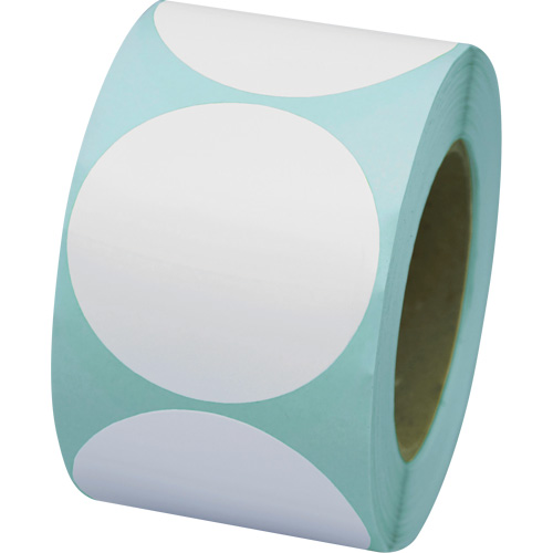 Coloured Marking Dots, Circle, 3" L x 3" W, White, Vinyl TGS INDUSTRIEL