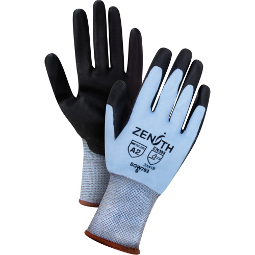 Gants r&eacute;sistants &agrave; la coupe &agrave; dext&eacute;rit&eacute; ultime, Taille Petit, Calibre 18, Rev&ecirc;tement Polyur&eacute;thane, Enveloppe en PEHP, ASTM ANSI niveau A2/EN 388 niveau B TGS INDUSTRIEL