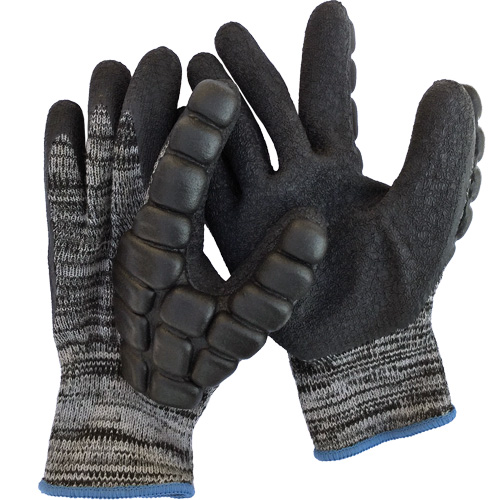 Anti-Impact Coated Hammer Gloves, 8/Medium, Synthetic Palm, Elastic Cuff TGS INDUSTRIEL