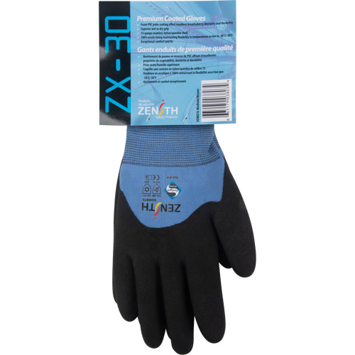 Gants enduits ZX-30° de premi&egrave;re qualit&eacute;, T-Grand, R&ecirc;vetement Mousse de PVC, Calibre 15, Enveloppe en Nylon TGS INDUSTRIEL
