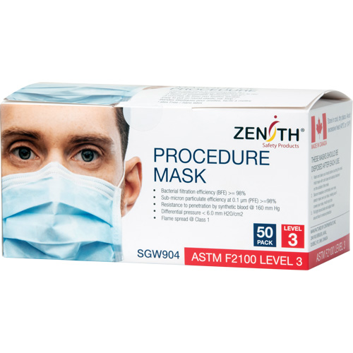 Masques d'intervention jetables, ASTM F2100 Niveau 3, Classe 1 TGS INDUSTRIEL