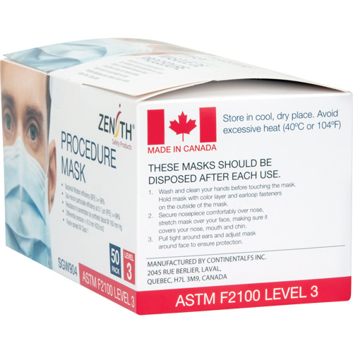 Masques d'intervention jetables, ASTM F2100 Niveau 3, Classe 1 TGS INDUSTRIEL
