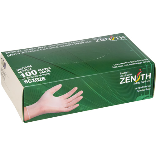 Disposable Gloves, Small, Vinyl, 4.5-mil, Powder-Free, Clear, Class 2 TGS INDUSTRIEL