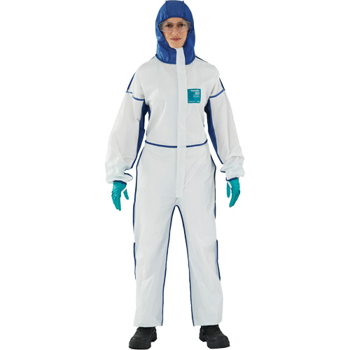 Combinaisons 3 pi&egrave;ces 1800 AlphaTec confortable, Grand, Bleu/Blanc, Microporeux/SMS TGS INDUSTRIEL