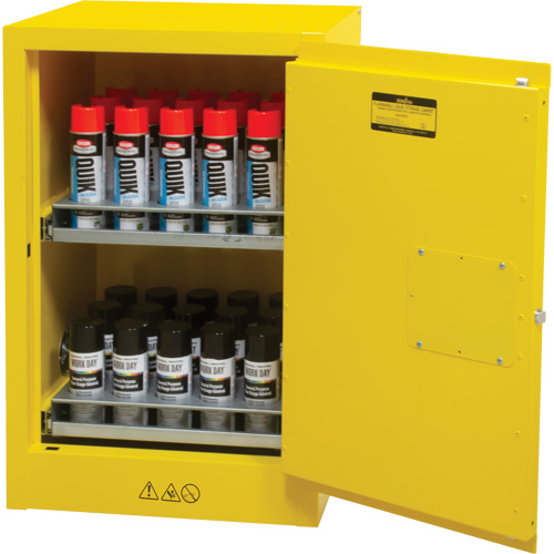 Armoire de rangement pour a&eacute;rosols inflammables, 12 gal., 1 Porte(s), 23" La x 35" h x 18" p TGS INDUSTRIEL
