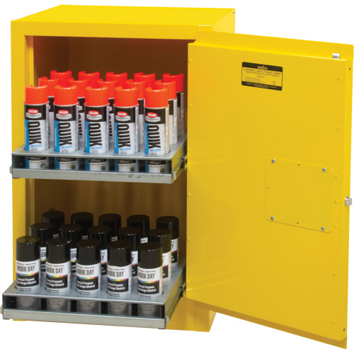 Armoire de rangement pour a&eacute;rosols inflammables, 12 gal., 1 Porte(s), 23" La x 35" h x 18" p TGS INDUSTRIEL