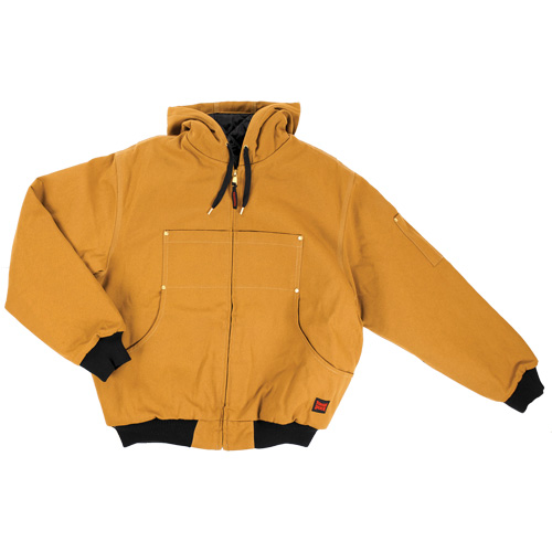 Blouson d'aviateur en toile lourde avec capuchon, Hommes, Petit, Brun TGS INDUSTRIEL