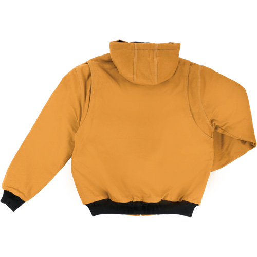 Blouson d'aviateur en toile lourde avec capuchon, Hommes, Petit, Brun TGS INDUSTRIEL
