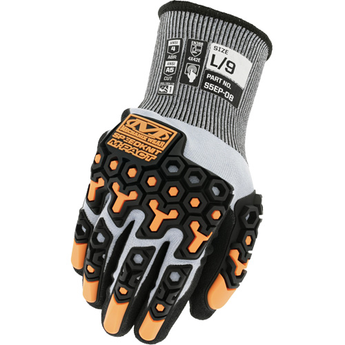 SpeedKnit M-Pact&reg; Cut-Resistant Impact Gloves, Size 7/Small, 18 Gauge, Nitrile Coated, HPPE/Tungsten Shell, ASTM ANSI Level A5/EN 388 Level E TGS INDUSTRIEL