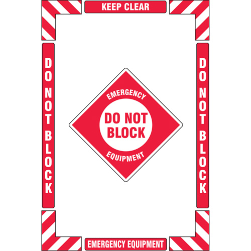 "Emergency Equipment" Floor Marking Kit, Adhesive, English with Pictogram TGS INDUSTRIEL