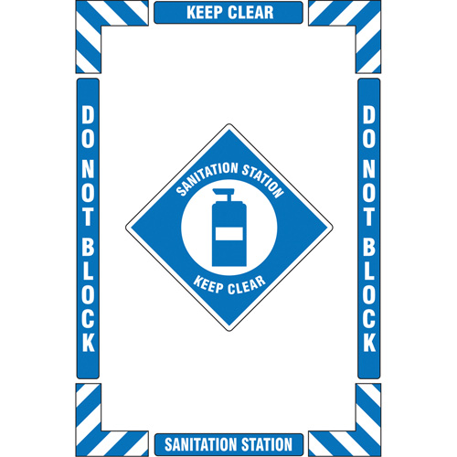 "Sanitation Station" Floor Marking Kit, Adhesive, English with Pictogram TGS INDUSTRIEL