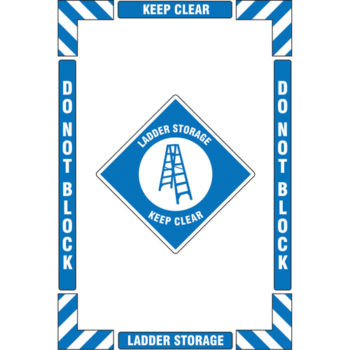 "Ladder Storage" Floor Marking Kit, Adhesive, English with Pictogram TGS INDUSTRIEL