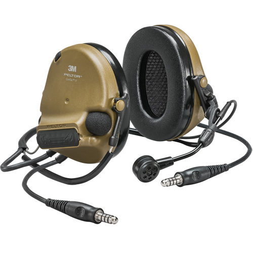 Casque VI NIB avec deux fils de sortie Peltor ComTac, Style Cordon cervical, 22 dB TGS INDUSTRIEL