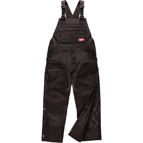 GridIron Regular Length Zip-To-Thigh Bib Overall, Men's, Large, Black TGS INDUSTRIEL