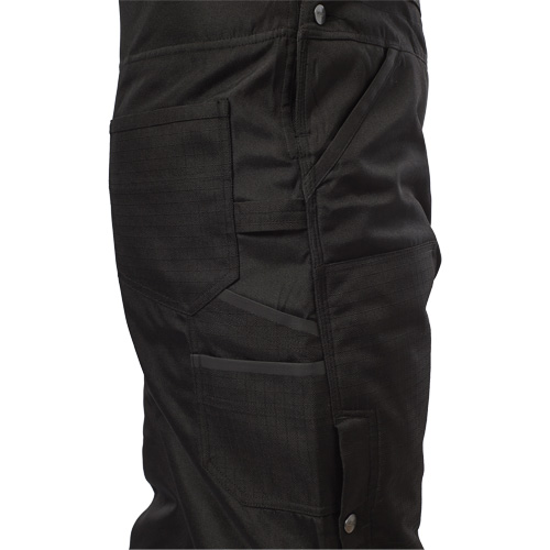 GridIron Regular Length Zip-To-Thigh Bib Overall, Men's, Large, Black TGS INDUSTRIEL