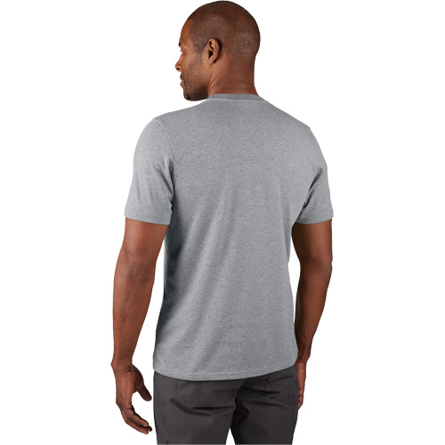 Hybrid Work Tee Shirt, Men's, Small, Grey TGS INDUSTRIEL